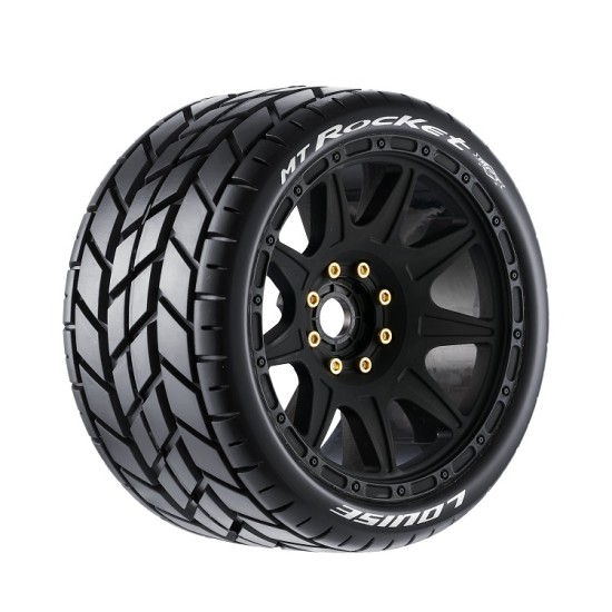 MT-Rocket MFT zacht op zwarte velg 17mm (0 en 1/2 Offset) LOUISE 1/8 Monster Truck (verwisselbare wiel meenemers) 2 stuks