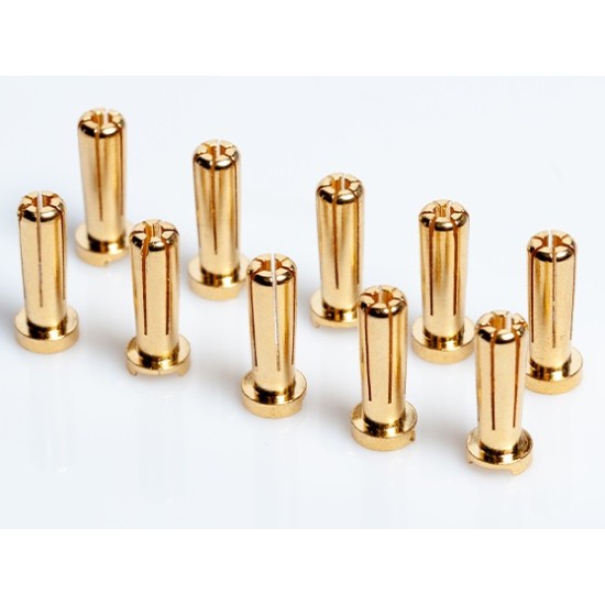 5mm Gold connectors - WorksTeam - 18mm length (10 pcs.)