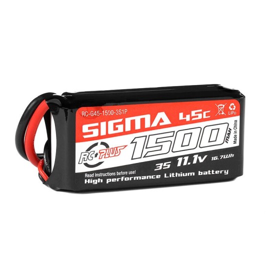 RC Plus Li-Po batterij Sigma 45C 1500 mAh 3S1P 11.1V  XT-60