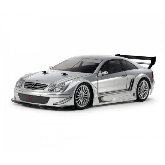 Tamiya MB CLK AMG 2002 TT-02 Zilver gespoten body bouwdoos