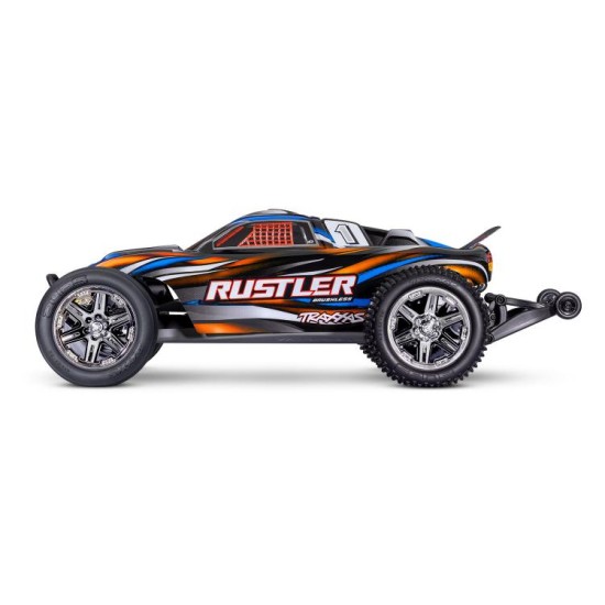 Traxxas Rustler 2WD BL-2s HD oranje