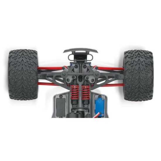 Traxxas revo 1/16, Brushed met accu en usb c lader rood