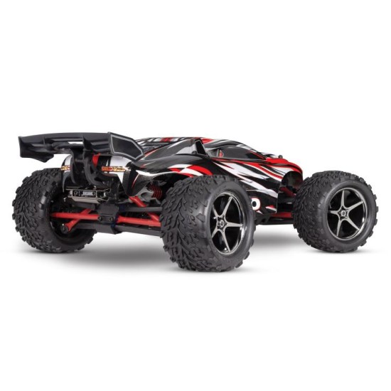 Traxxas revo 1/16, Brushed met accu en usb c lader rood