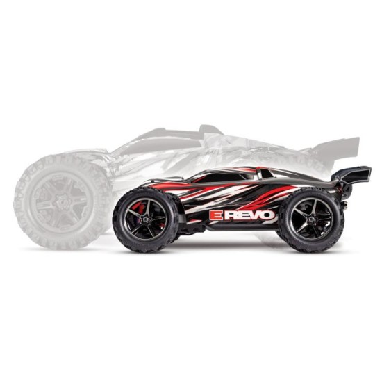 Traxxas revo 1/16, Brushed met accu en usb c lader rood