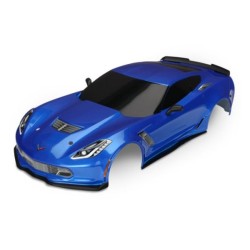 Body, Chevrolet Corvette Z06, blauw (gespoten, met aangebrachte decals)